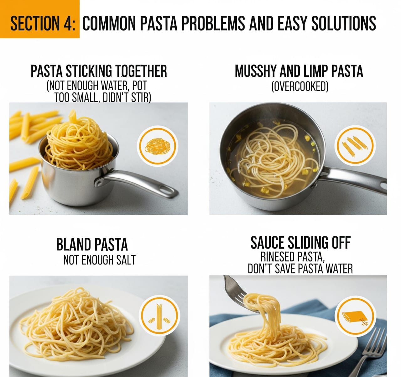 Section 4: Common Pasta Problems and Easy Solutions